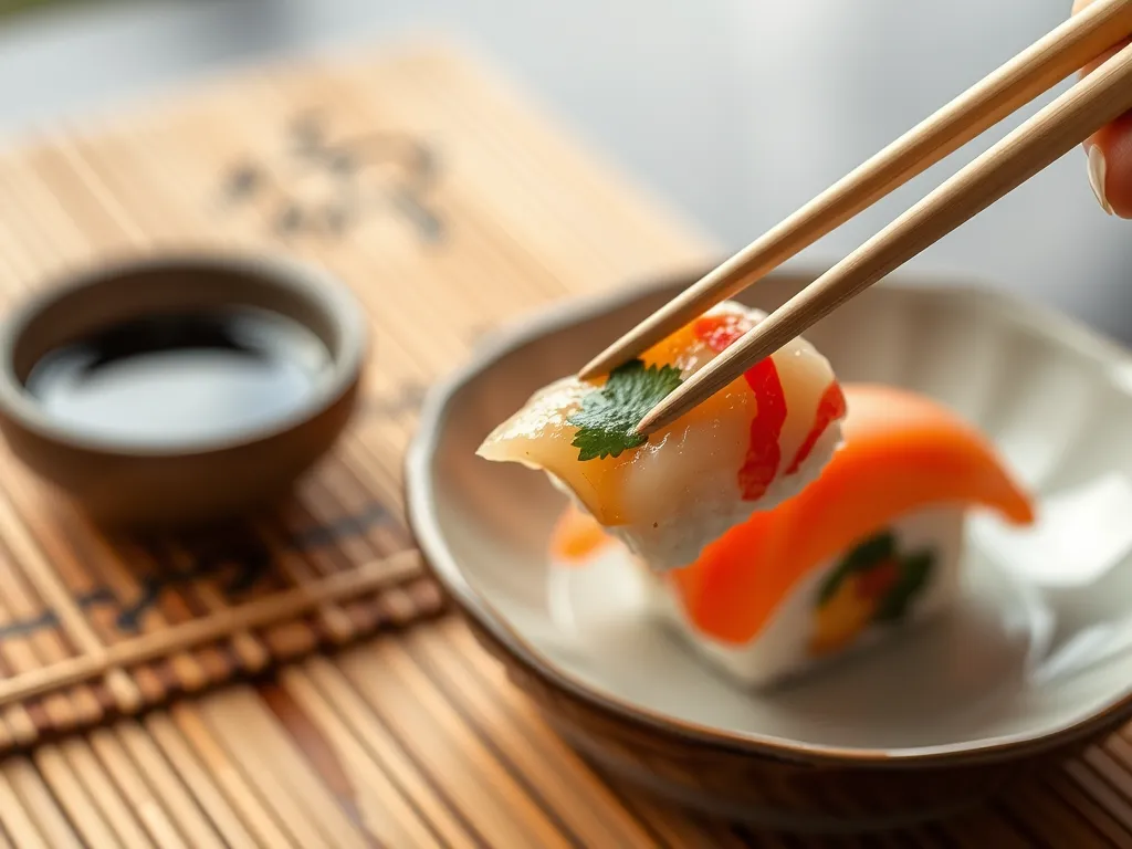 Jak jeść pałeczkami sushi?