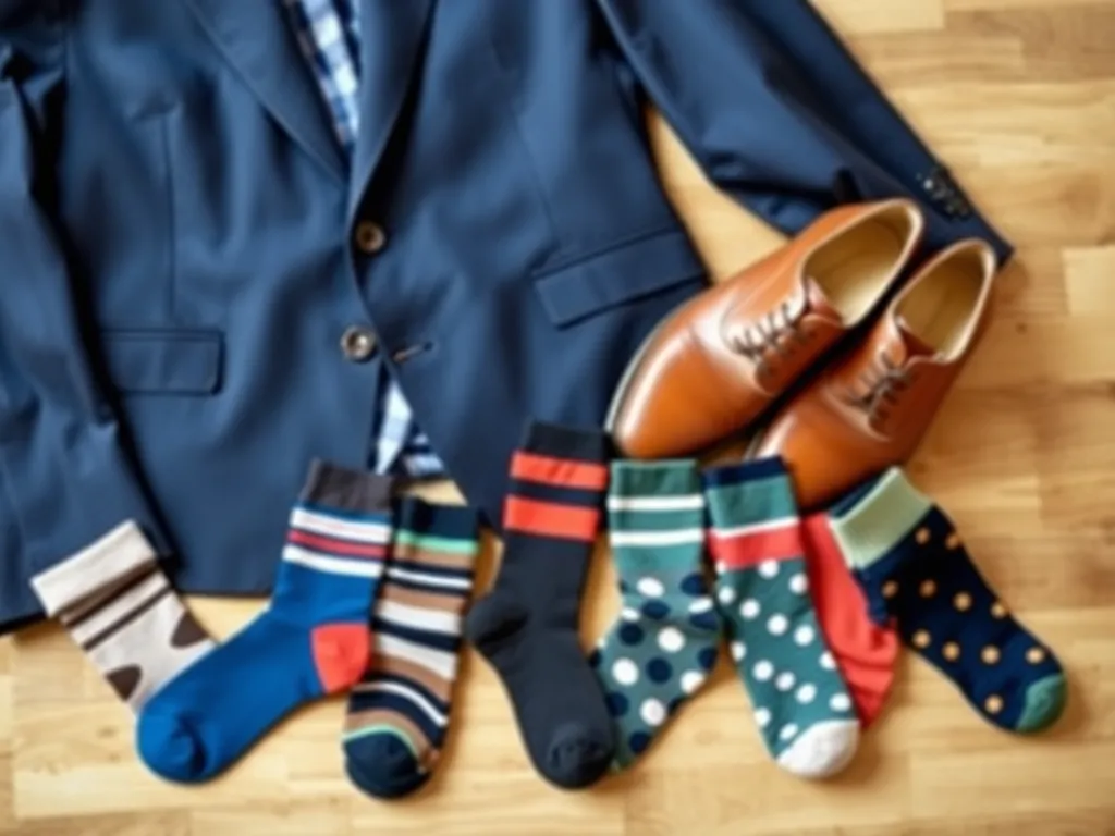Granatowy garnitur i brązowe buty – jakie skarpetki dobrać?