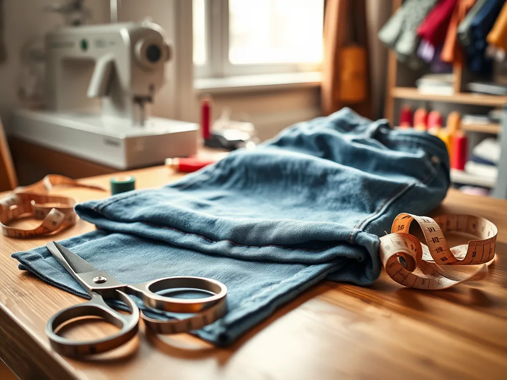 Jak skrócić spodnie dzwony?