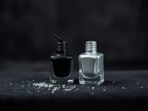 Paznokcie czarno srebrne: eleganckie pomysły i zdobienia