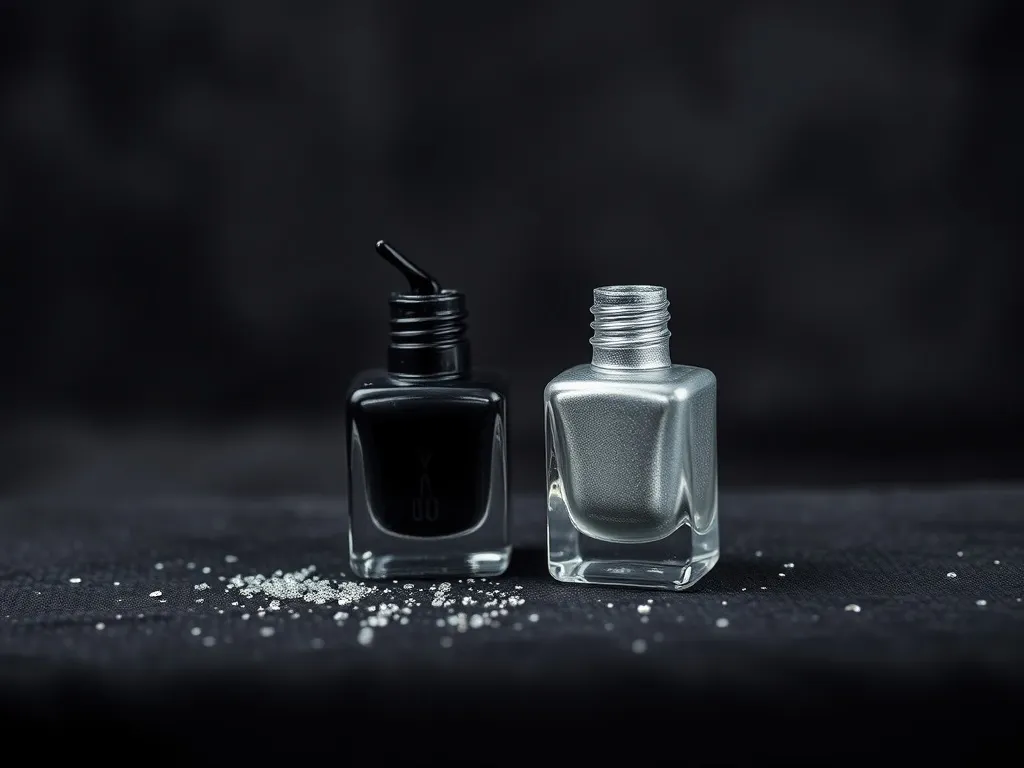 Paznokcie czarno srebrne: eleganckie pomysły i zdobienia