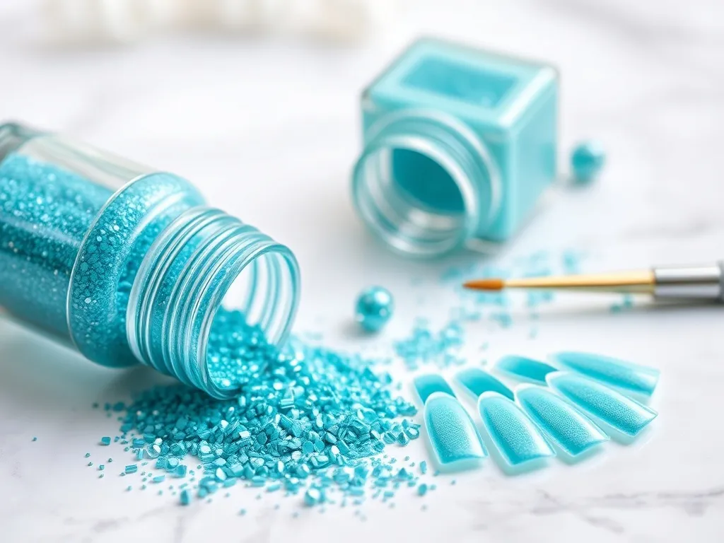 Paznokcie turkusowe z brokatem – inspiracje i porady