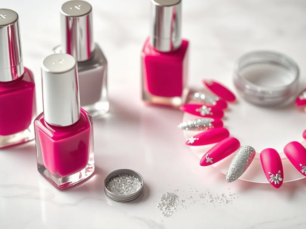 Paznokcie fuksja ze srebrem – inspiracje i stylizacje